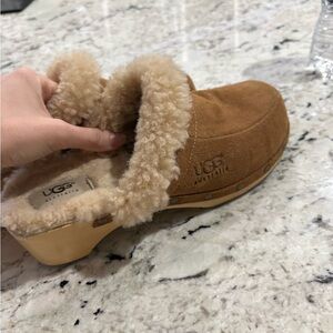 UGG Cream Shearling-Lined Slip-On